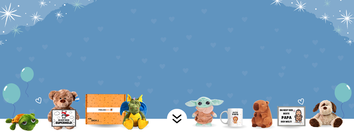 FREUDEBOX Geschenkboxen mit Kuscheltier und Grußkarten