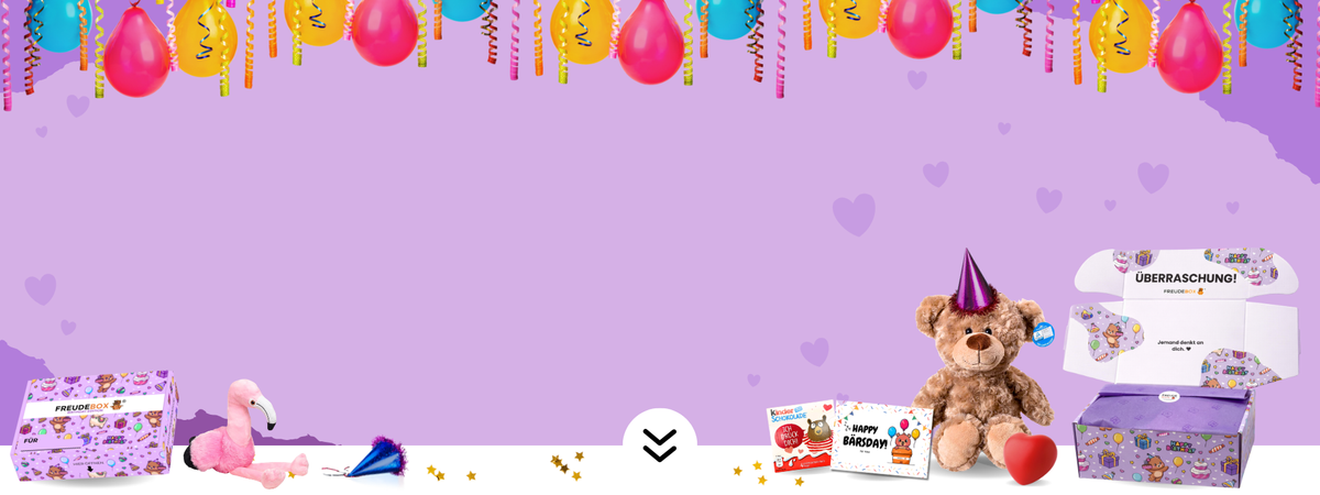 FREUDEBOX Geschenkboxen mit Kuscheltier und Grußkarten